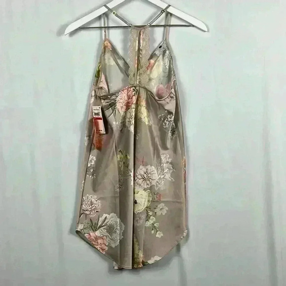 Wantable Arisa Women’s Chemise XS Taupe Floral Racerback Adjustable Straps NWT - Picture 3 of 10